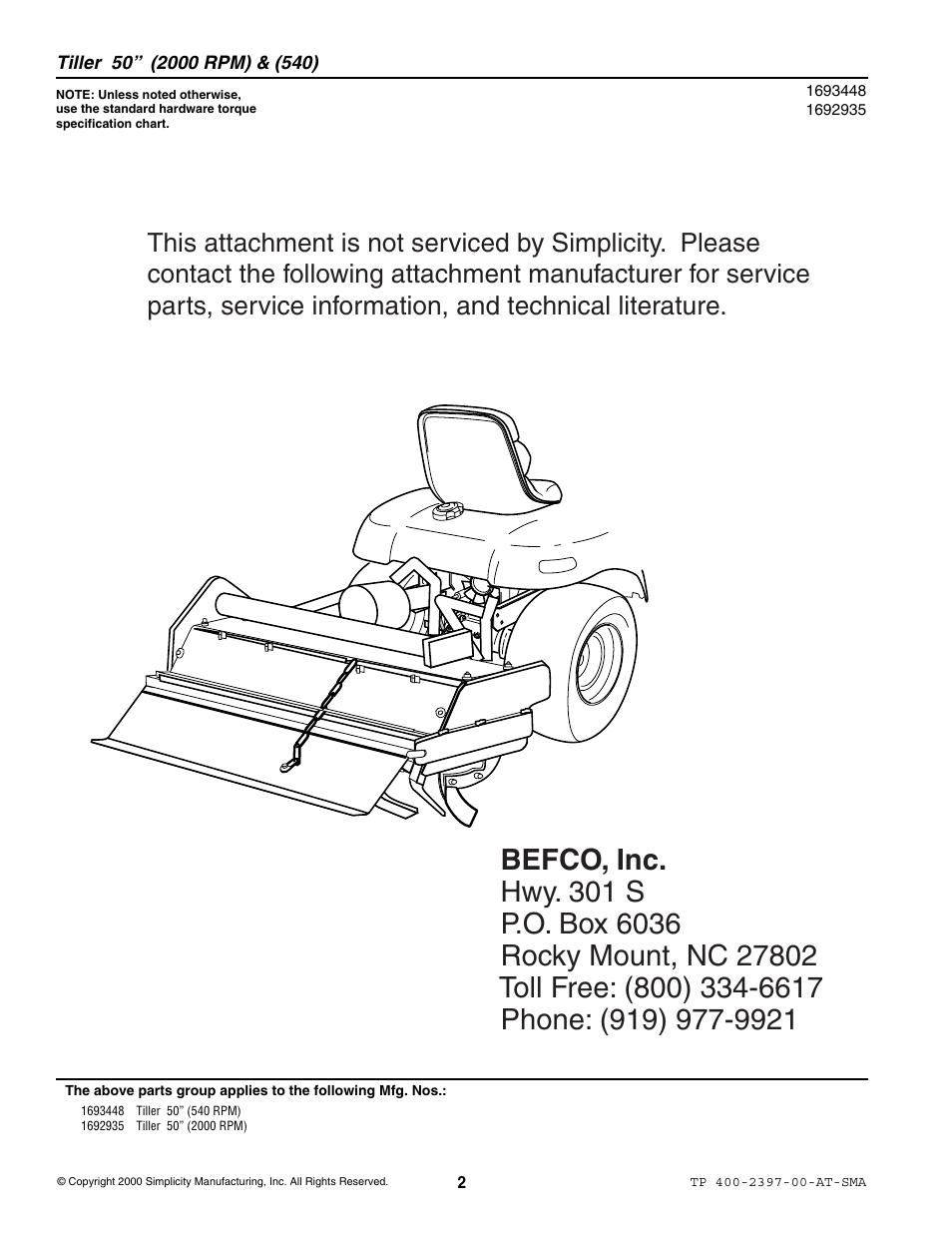 Simplicity TP 400-2397-00-AT-SMA User Manual | Page 2 / 4