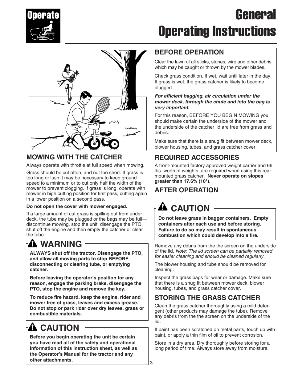 General operating instructions, Warning, Caution | Simplicity 1694498 User Manual | Page 7 / 20
