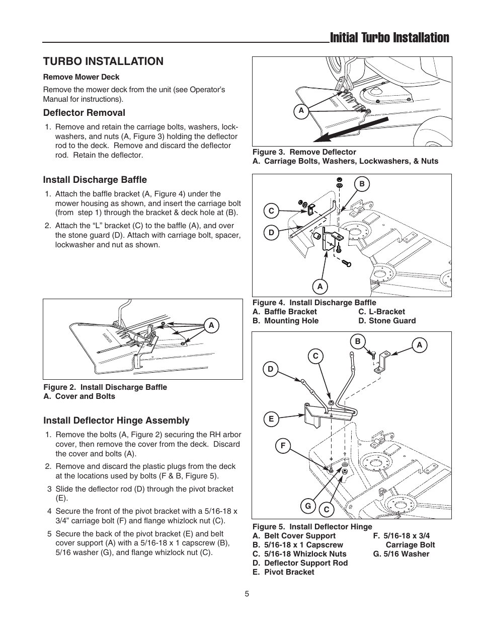 Initial turbo installation, Turbo installation | Simplicity 1694498 User Manual | Page 9 / 20