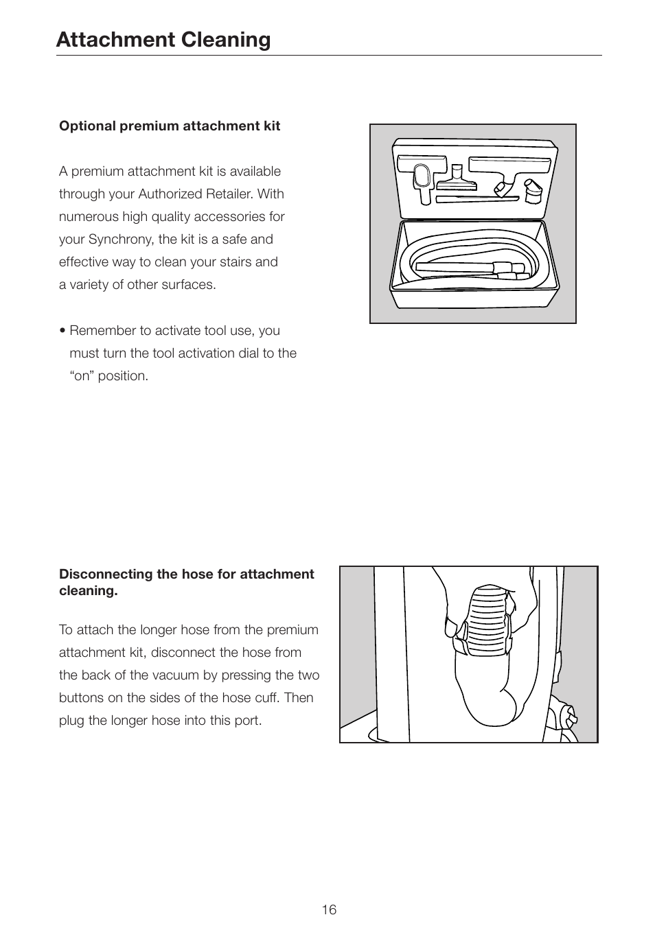 Attachment cleaning | Simplicity SCRS SCRD SCRP User Manual | Page 18 / 32