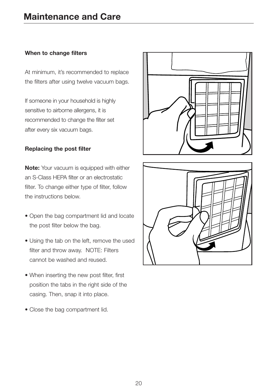 Maintenance and care | Simplicity SCRS SCRD SCRP User Manual | Page 22 / 32