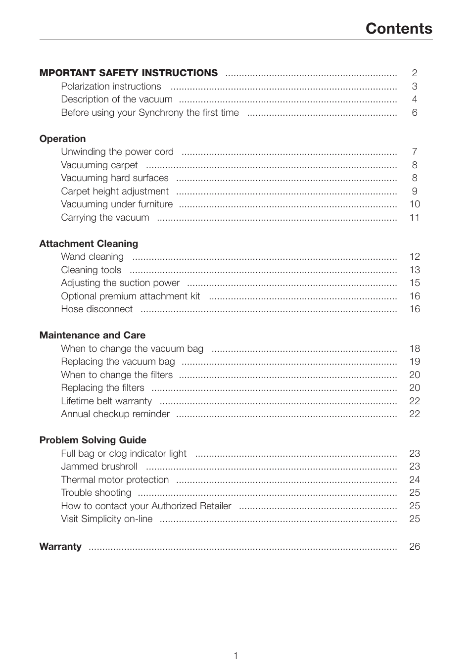 Simplicity SCRS SCRD SCRP User Manual | Page 3 / 32