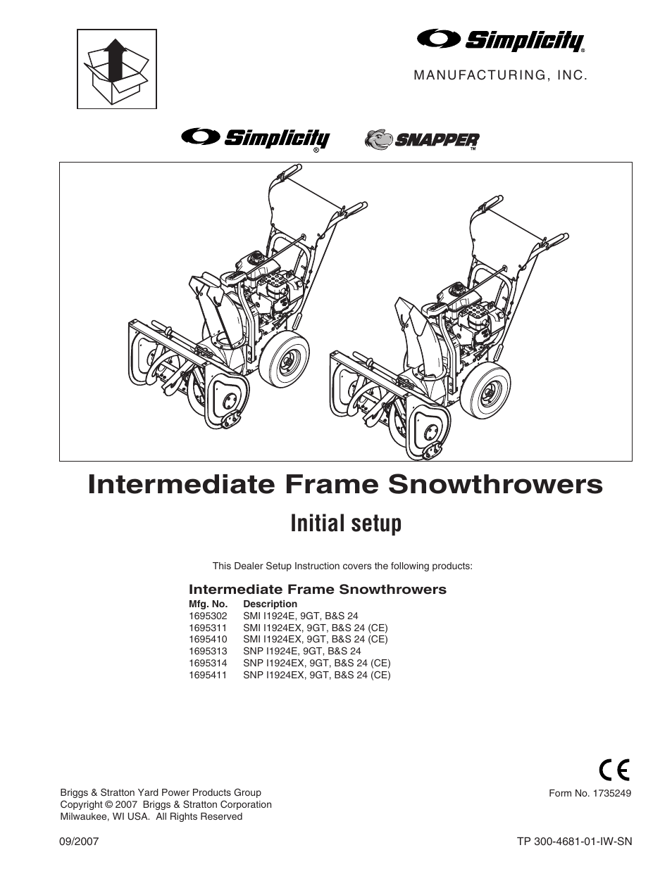 Simplicity SMI I1924E User Manual | 18 pages