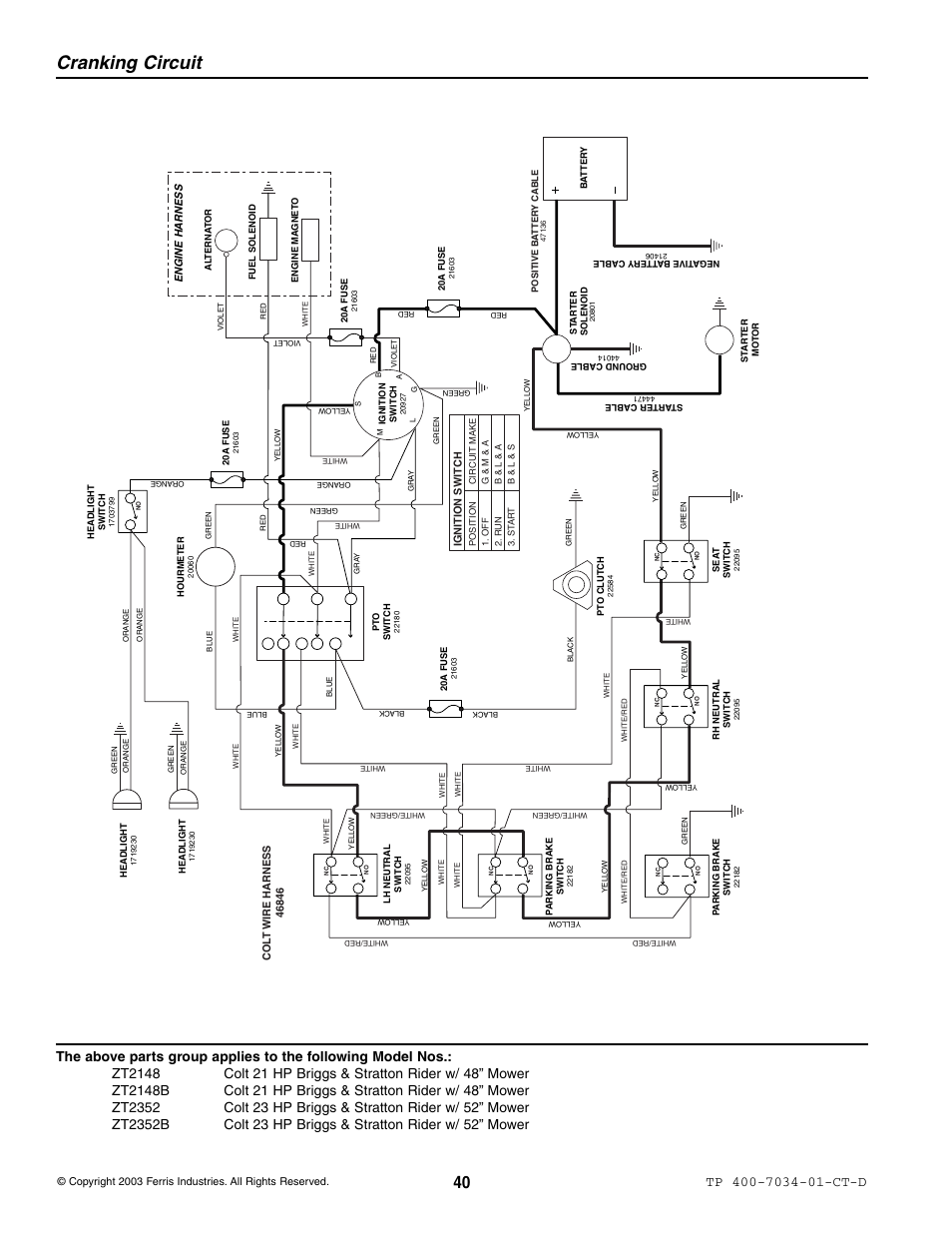 Cranking circuit | Simplicity ZT2148B User Manual | Page 46 / 63