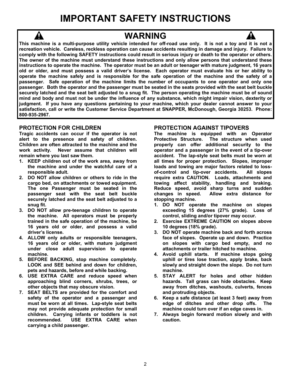 Important safety instructions, Warning | Simplicity UVGT1621BV User Manual | Page 2 / 36