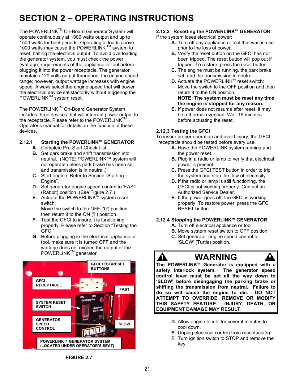 Warning | Simplicity UVGT1621BV User Manual | Page 21 / 36