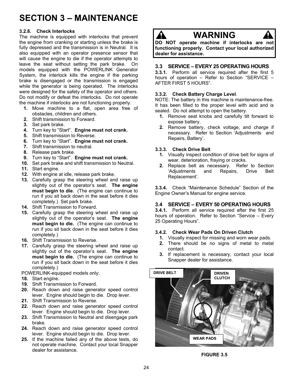 Warning | Simplicity UVGT1621BV User Manual | Page 24 / 36