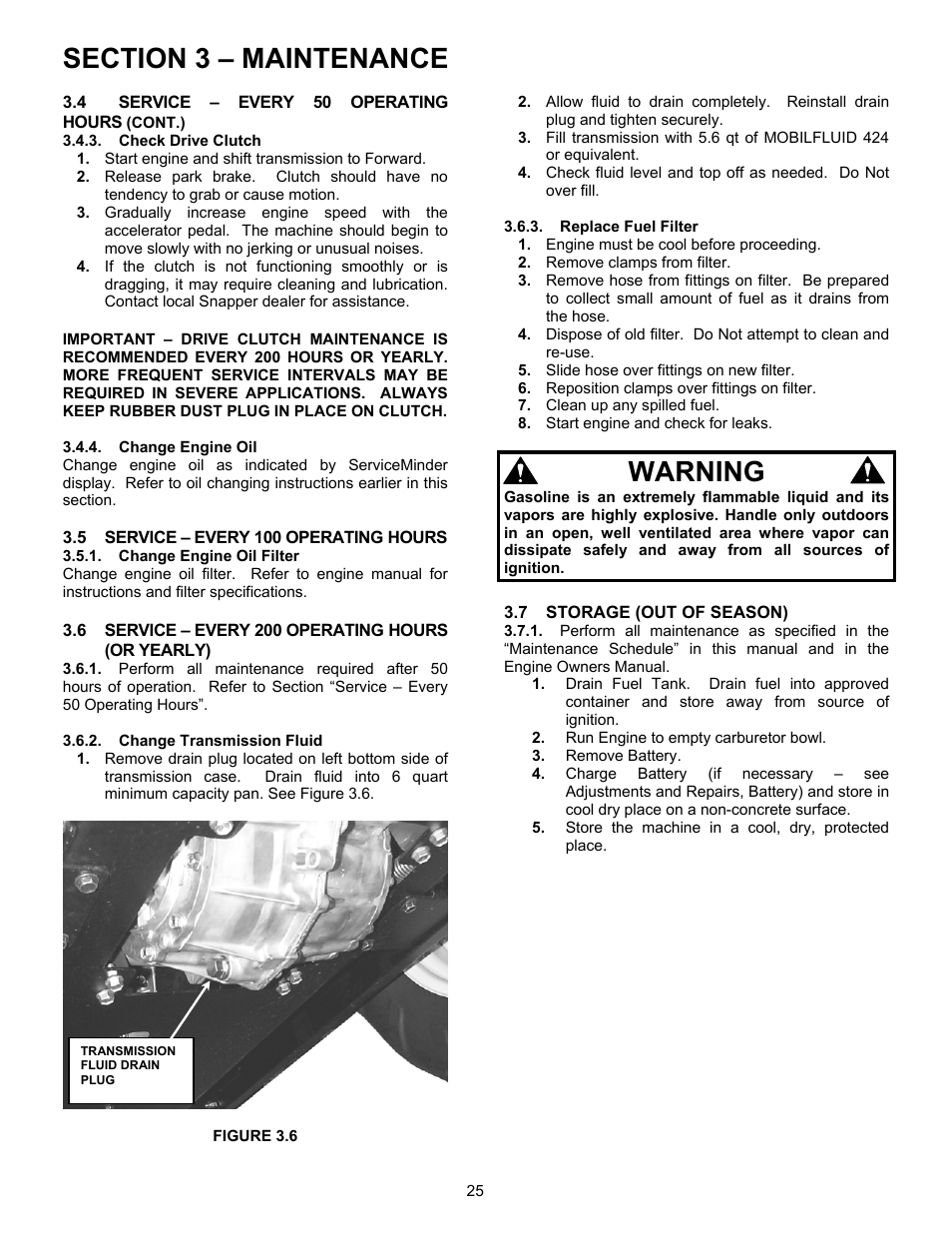Warning | Simplicity UVGT1621BV User Manual | Page 25 / 36