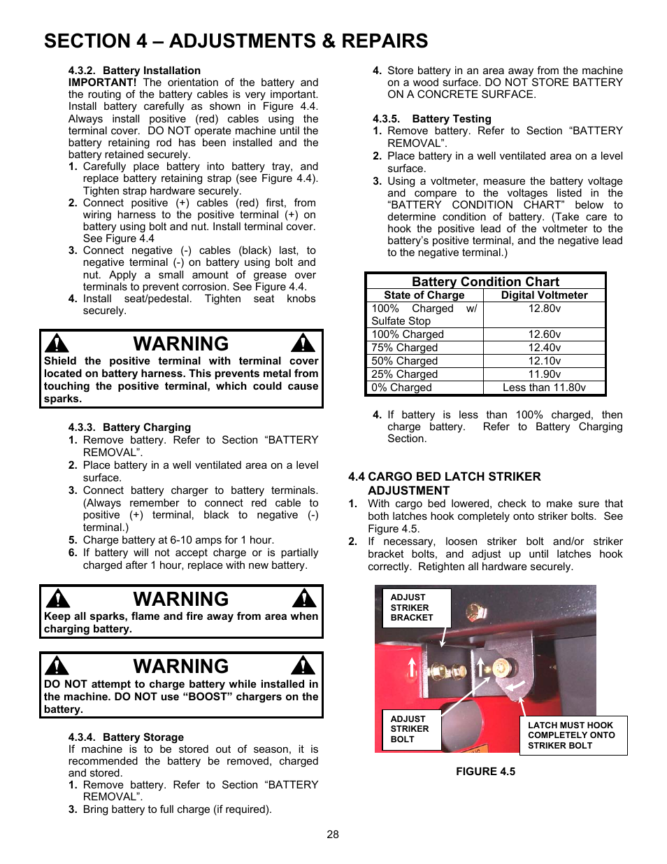 Warning | Simplicity UVGT1621BV User Manual | Page 28 / 36