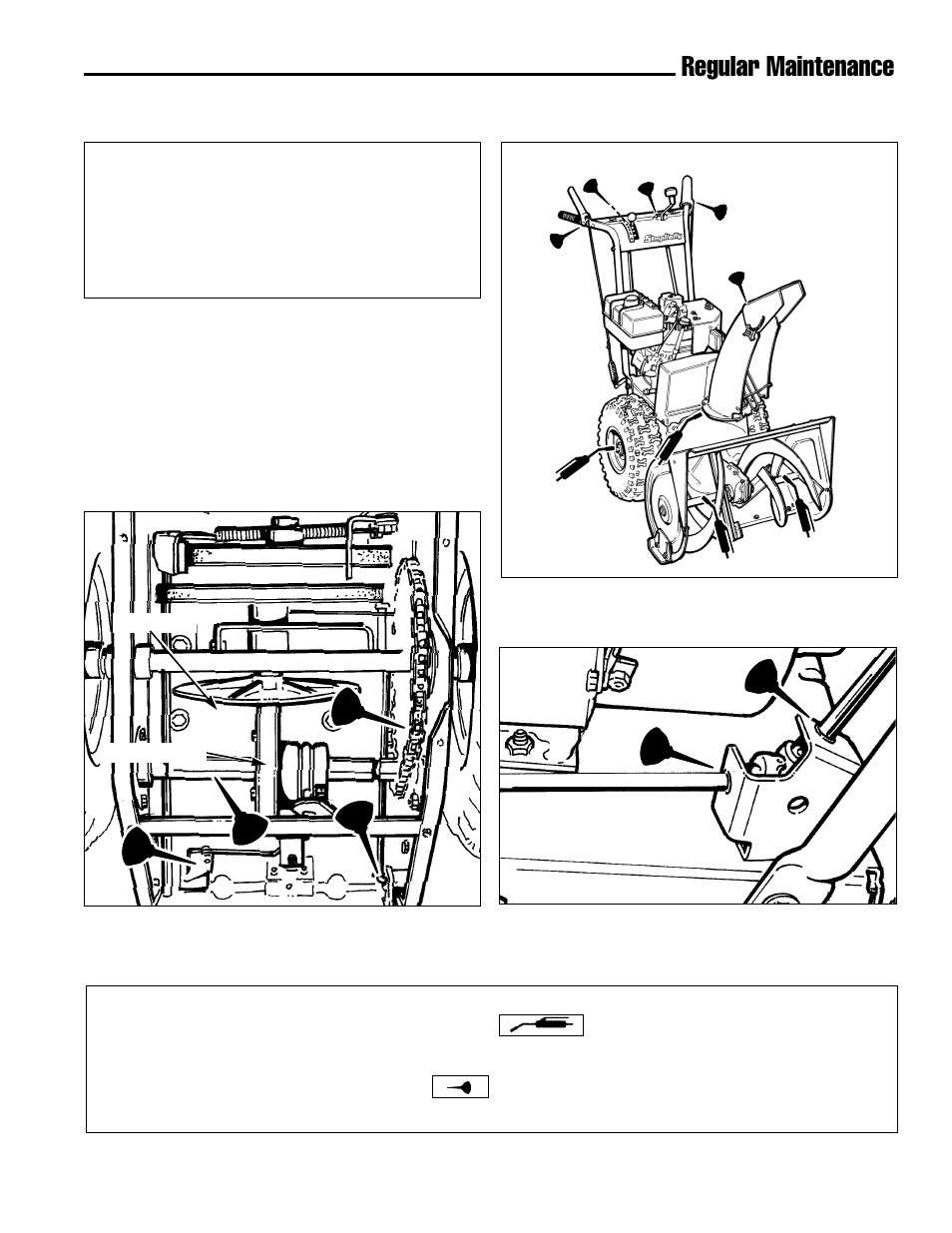 Regular maintenance, Lubrication | Simplicity 1693426 755E User Manual | Page 17 / 28