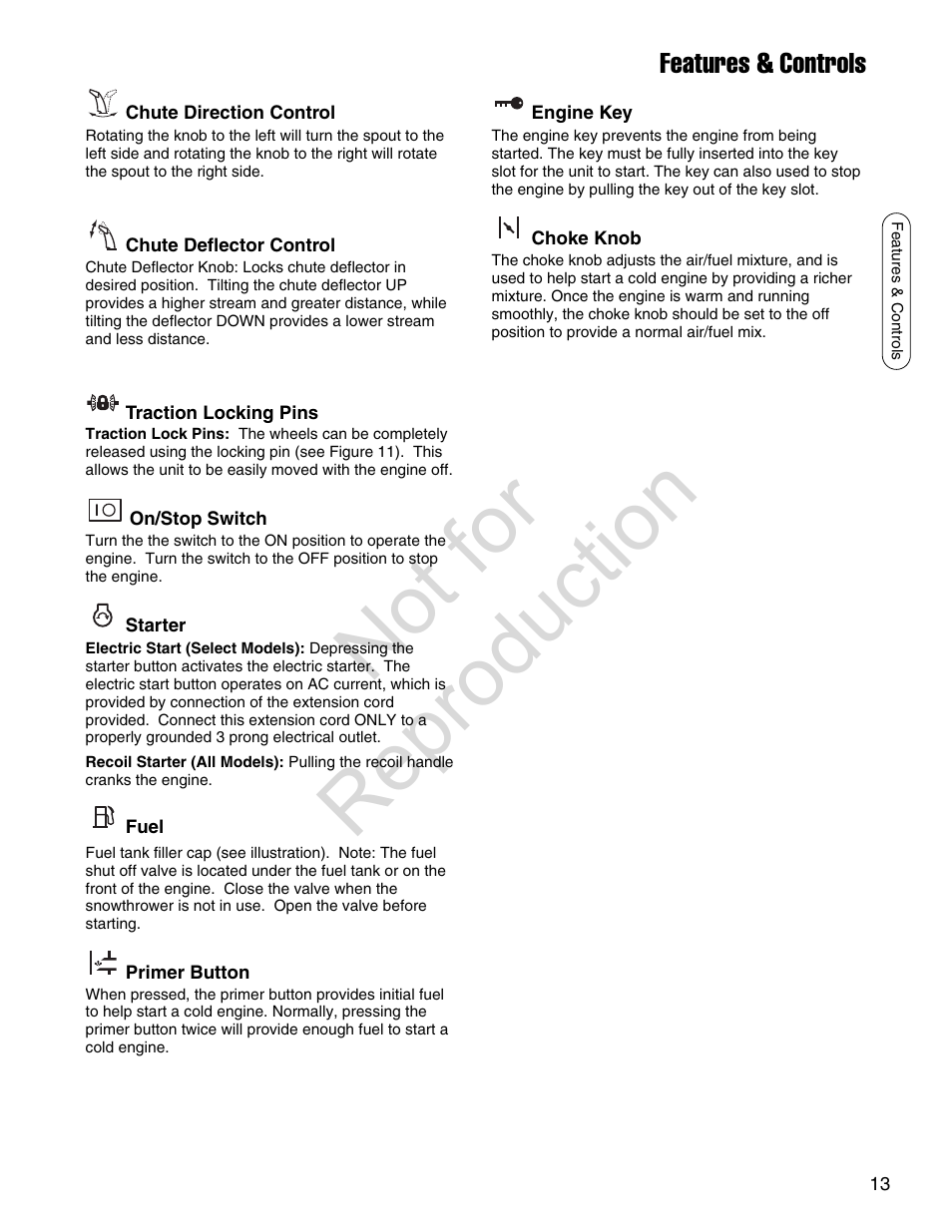 Not for reproduction | Simplicity SMI I924E User Manual | Page 13 / 38