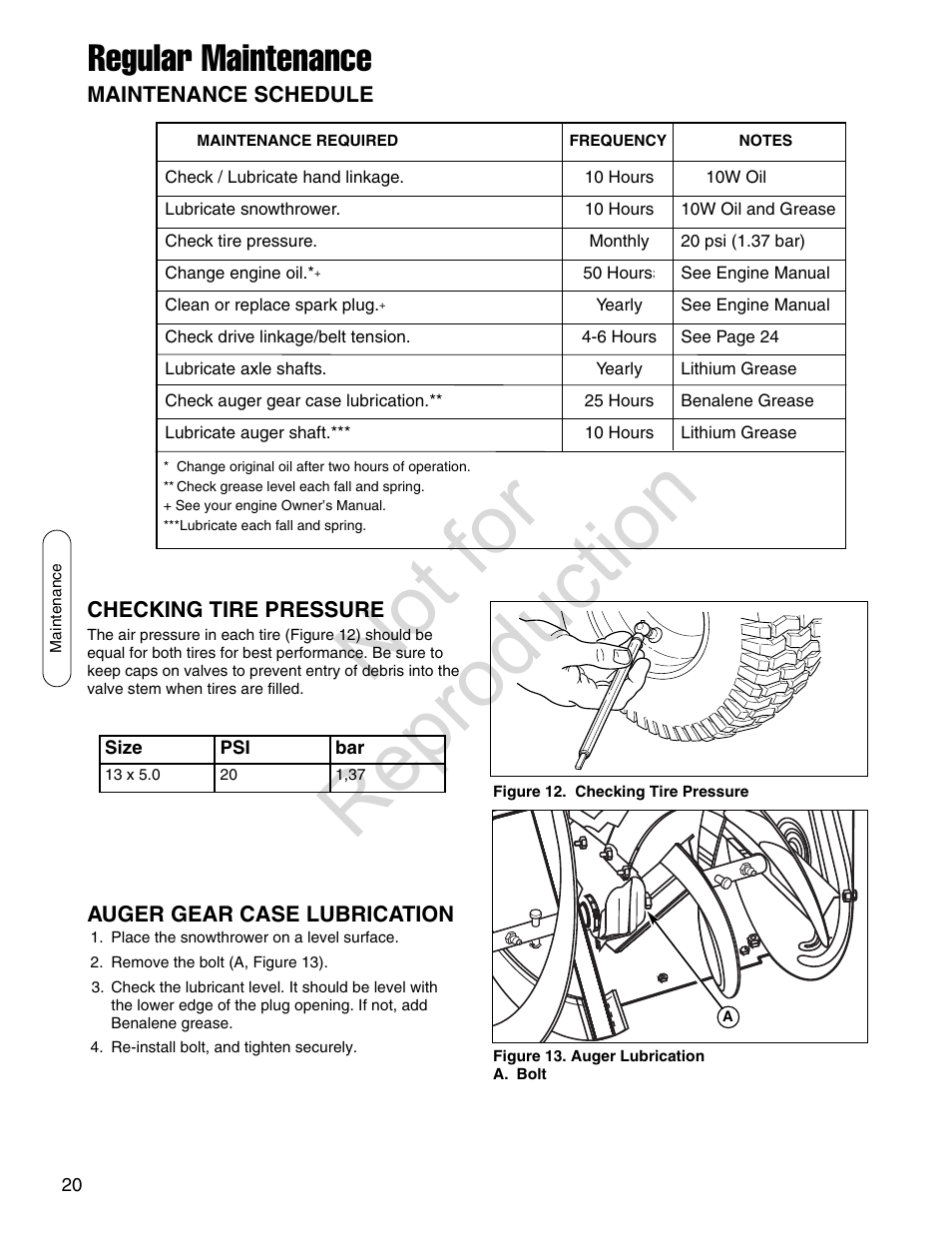 Not for reproduction, Regular maintenance | Simplicity SMI I924E User Manual | Page 20 / 38