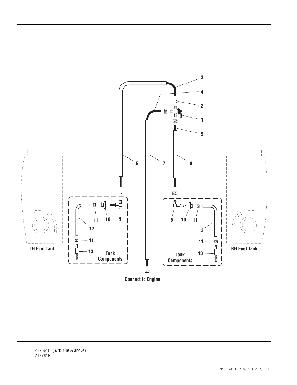 Fuel supply hose & tank replacement part group | Simplicity ZT2761F User Manual | Page 20 / 75