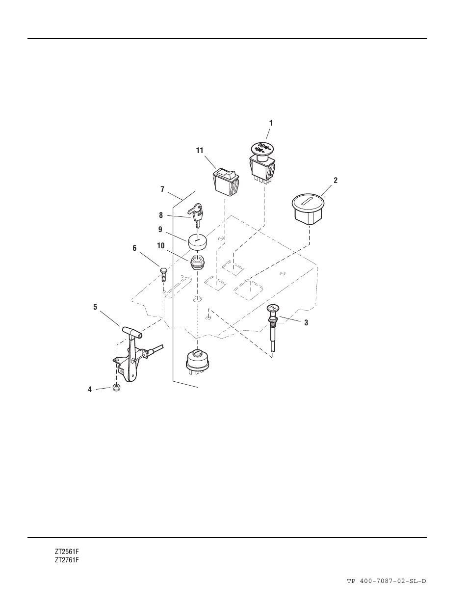 Instrument panel group | Simplicity ZT2761F User Manual | Page 24 / 75