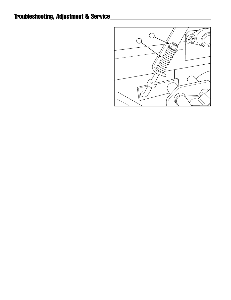 Troubleshooting, adjustment & service, Parking brake adjustment | Simplicity ZT2148 User Manual | Page 26 / 41