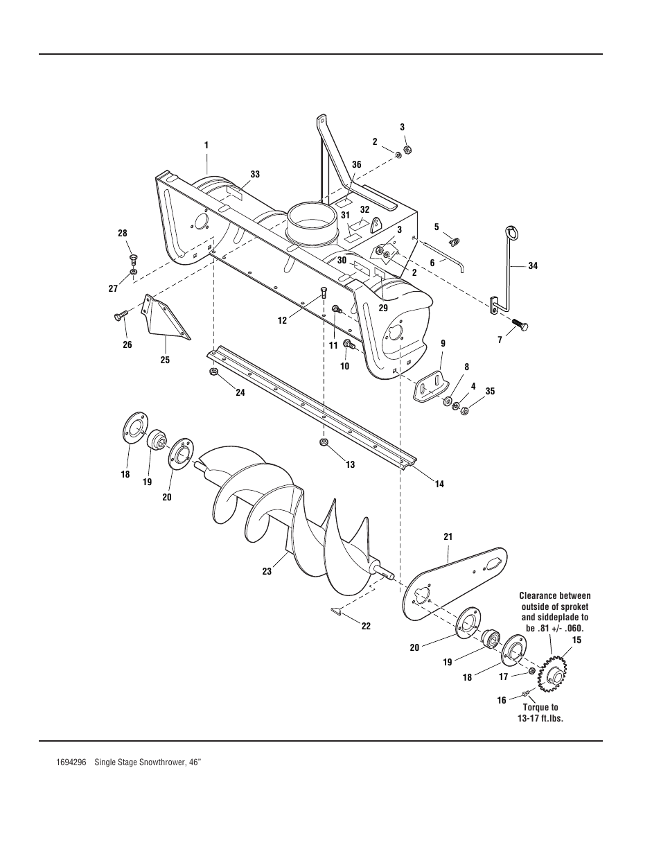 Body & rotor group | Simplicity 1694296 User Manual | Page 4 / 8