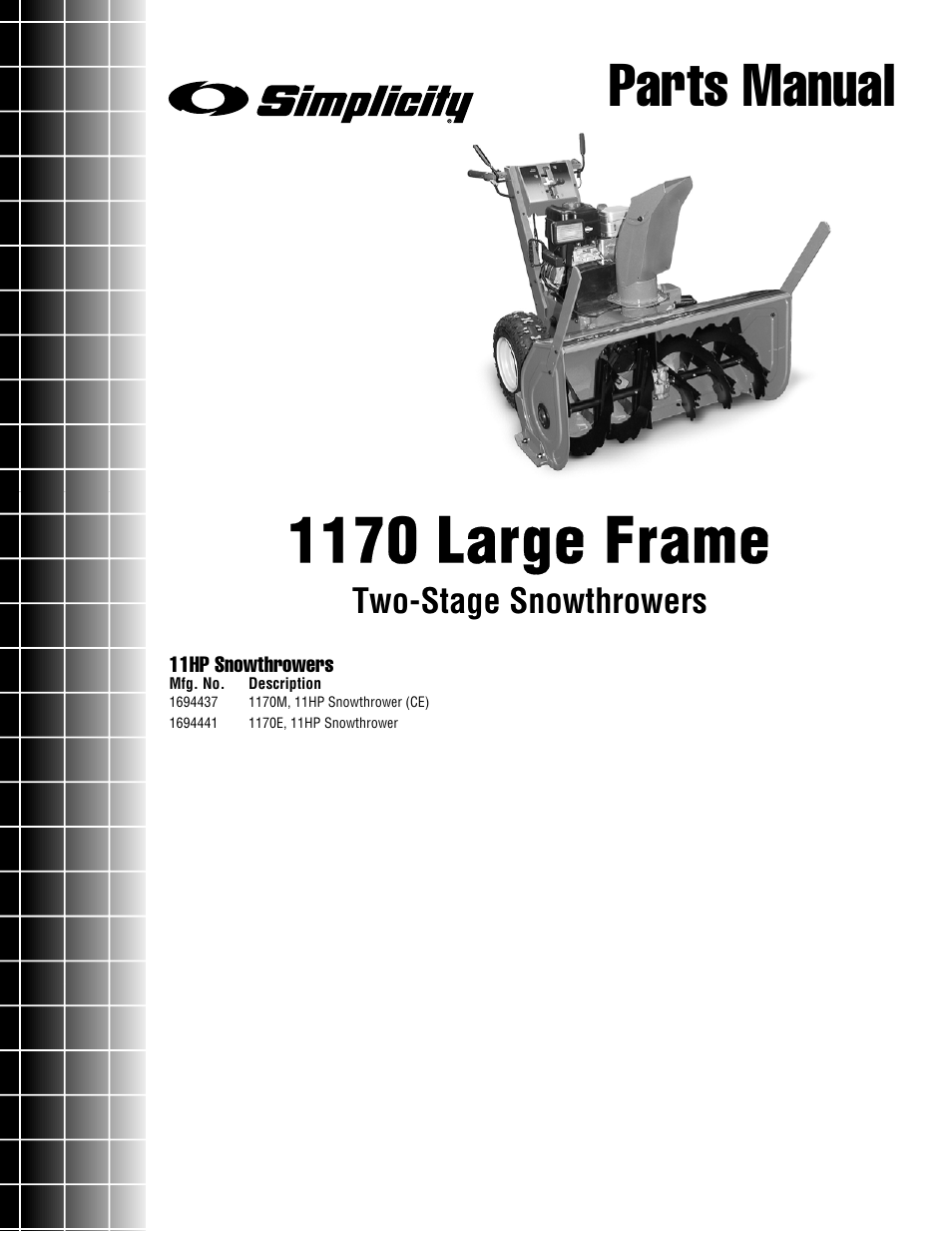 Simplicity 1170E User Manual | 34 pages