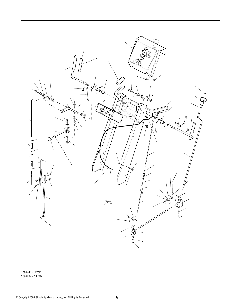 Handles and controls group | Simplicity 1170E User Manual | Page 6 / 34