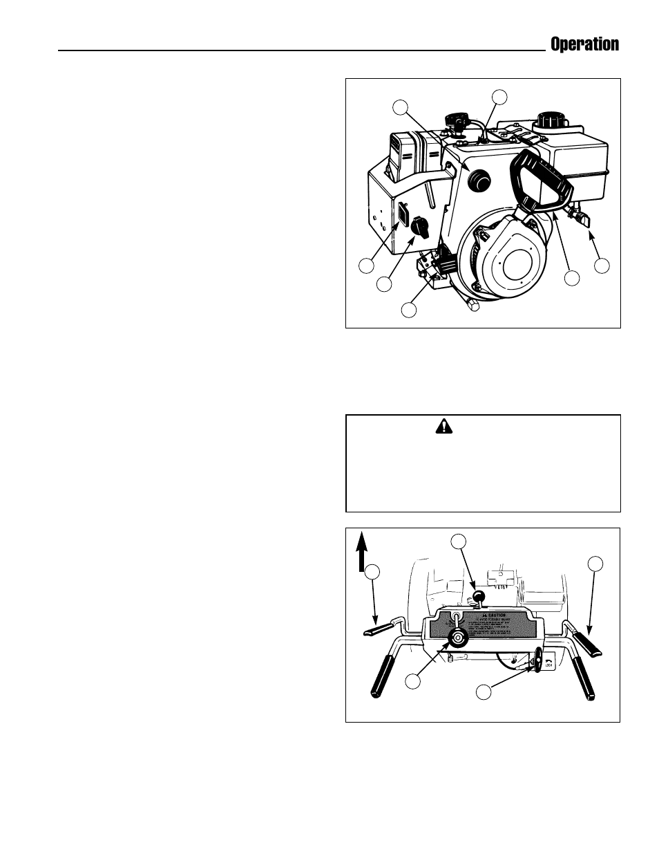 Operation, Starting the engine, Operating the snowthrower | Simplicity 1691948 User Manual | Page 15 / 27