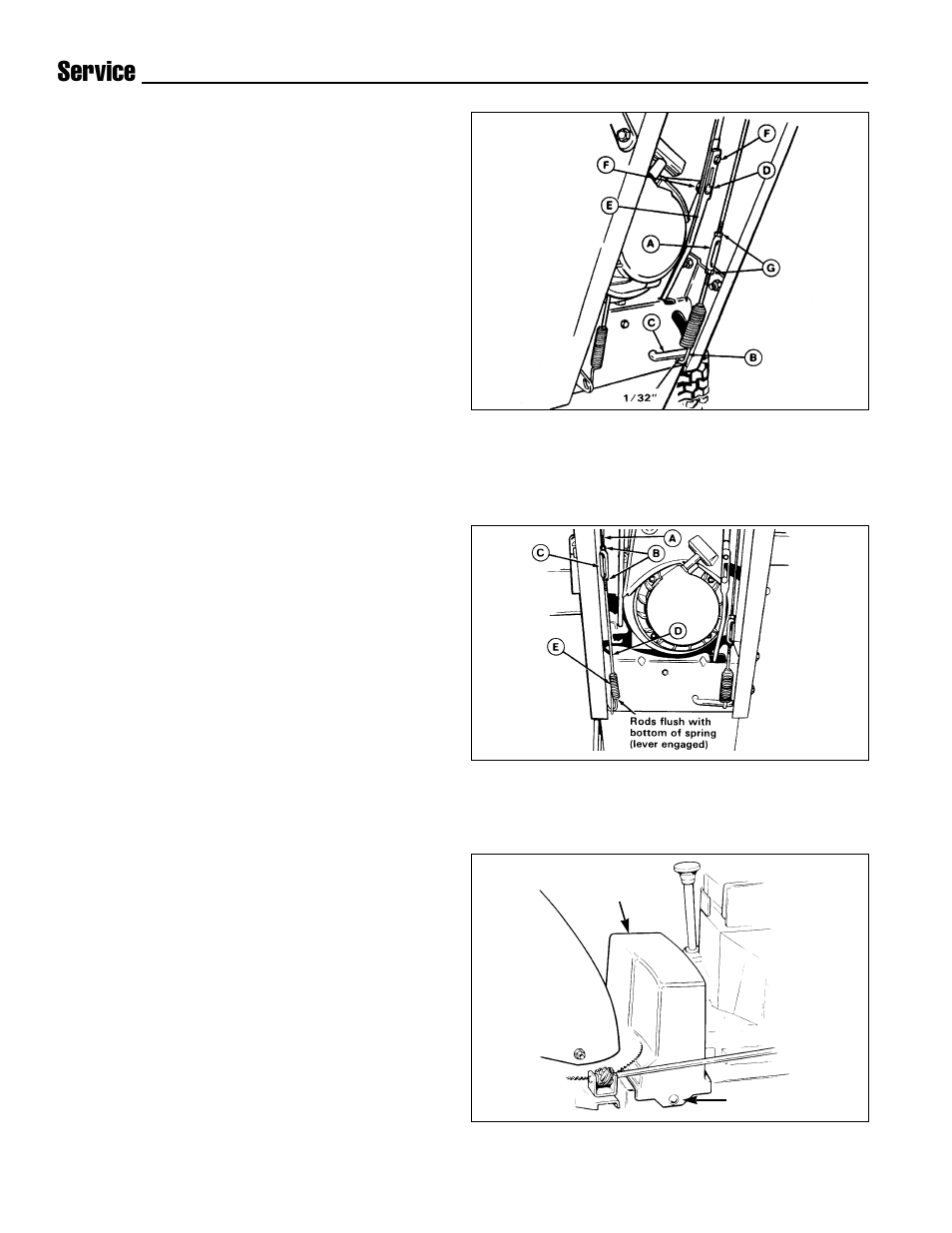Service, Speed selector adjustment, Auger drive tension | Traction drive tension, Belt replacement | Simplicity 1691948 User Manual | Page 22 / 27