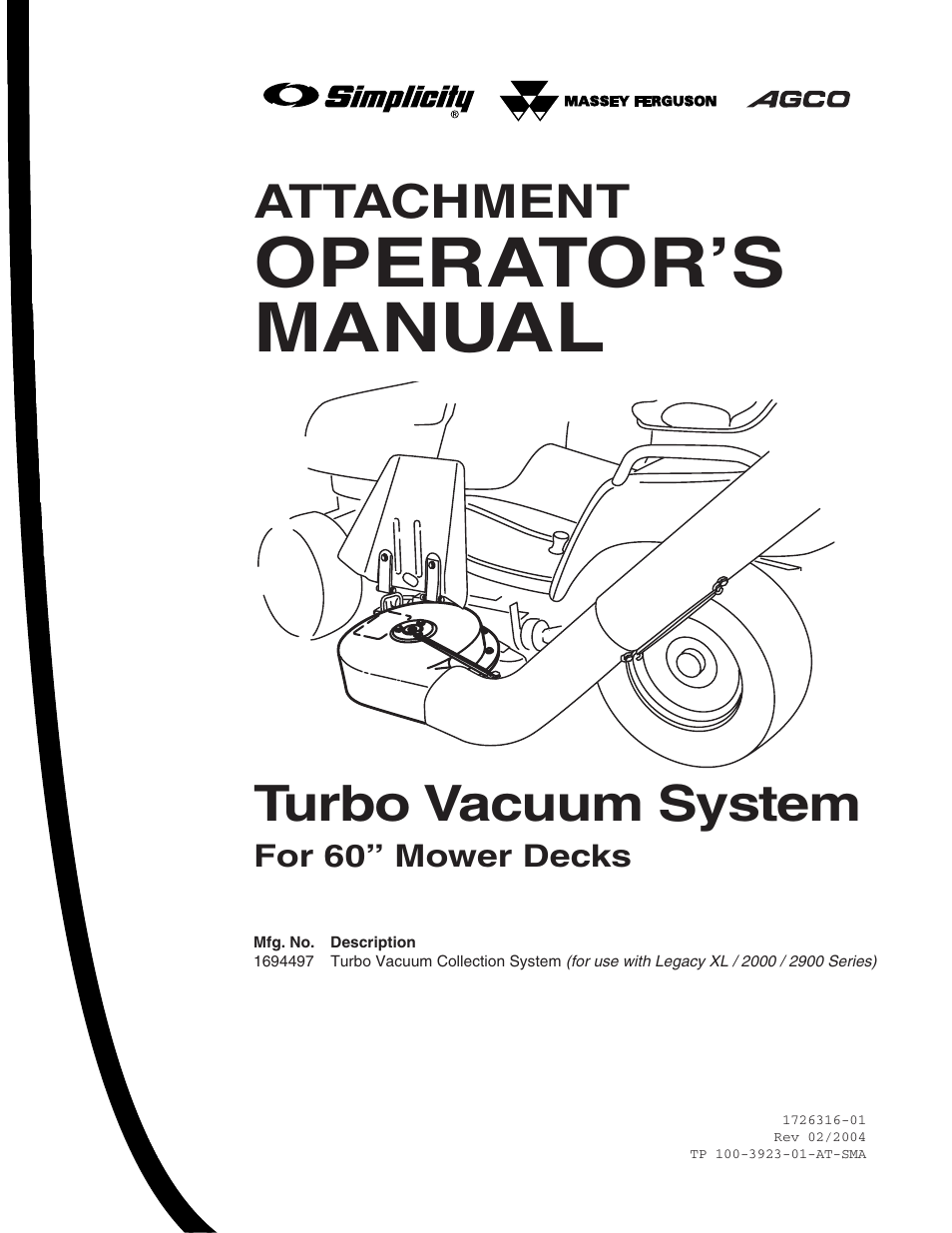 Simplicity Turbo Vacuum Collection System User Manual | 12 pages