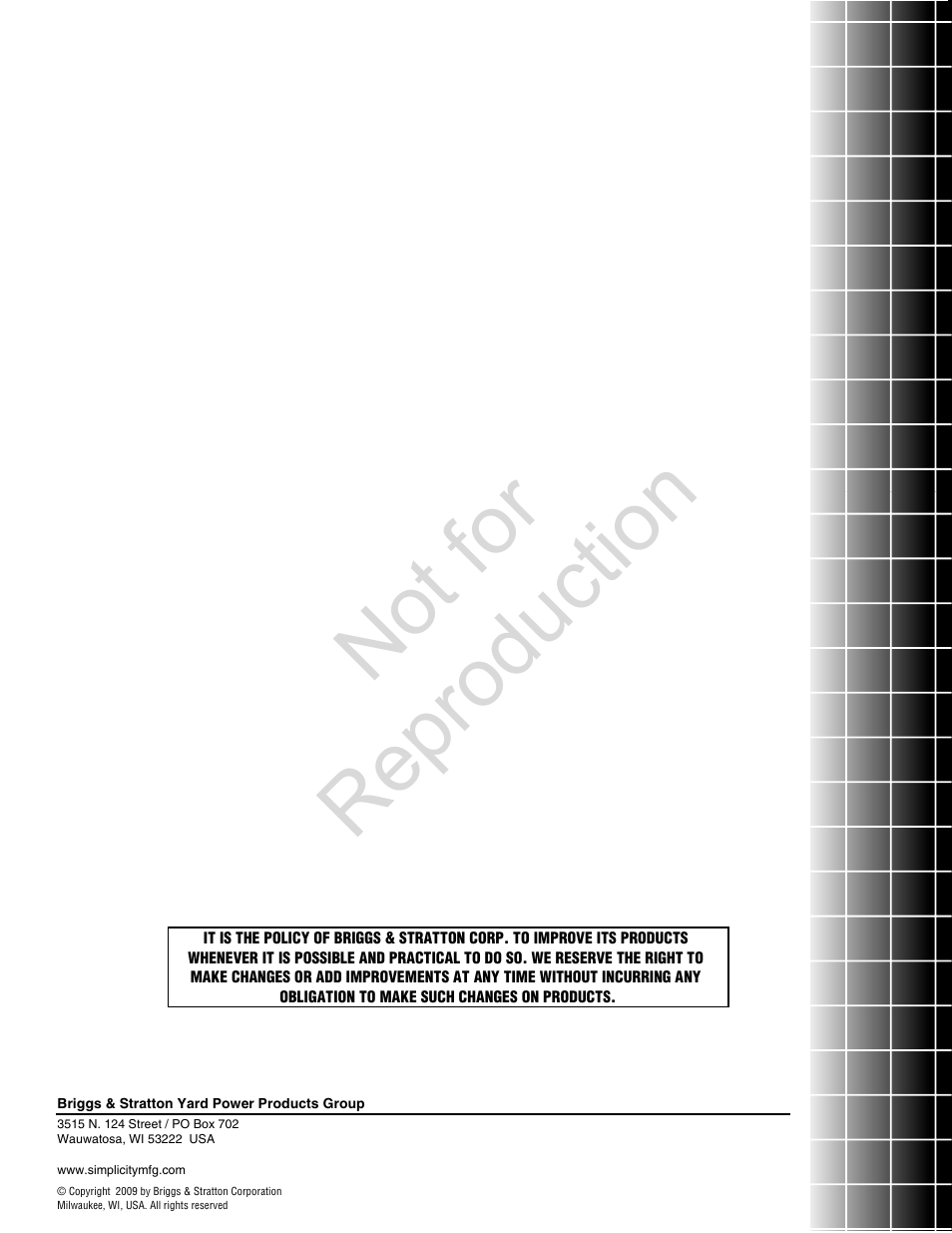 Not for reproduction | Simplicity 1735510 User Manual | Page 24 / 24