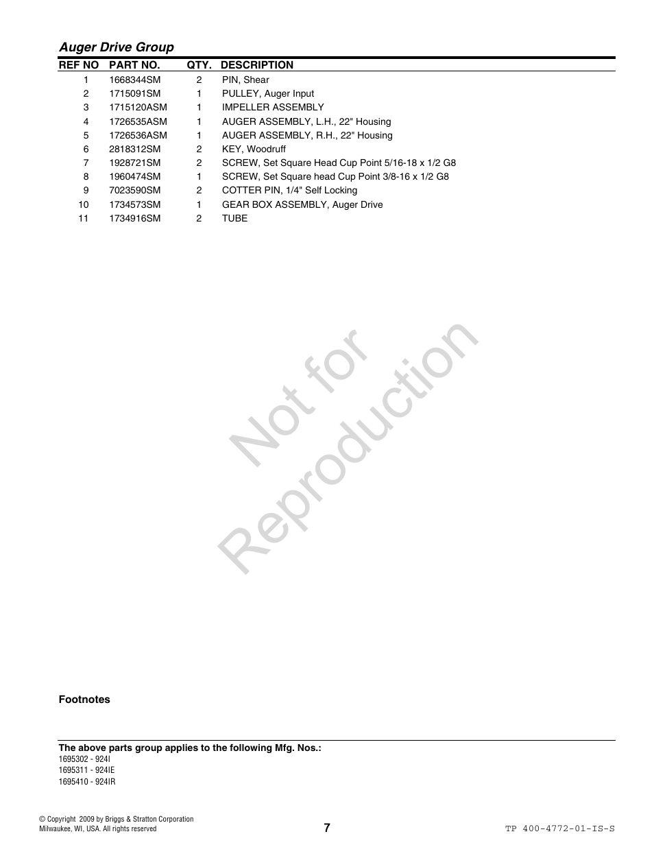 Not for reproduction | Simplicity 1735510 User Manual | Page 7 / 24