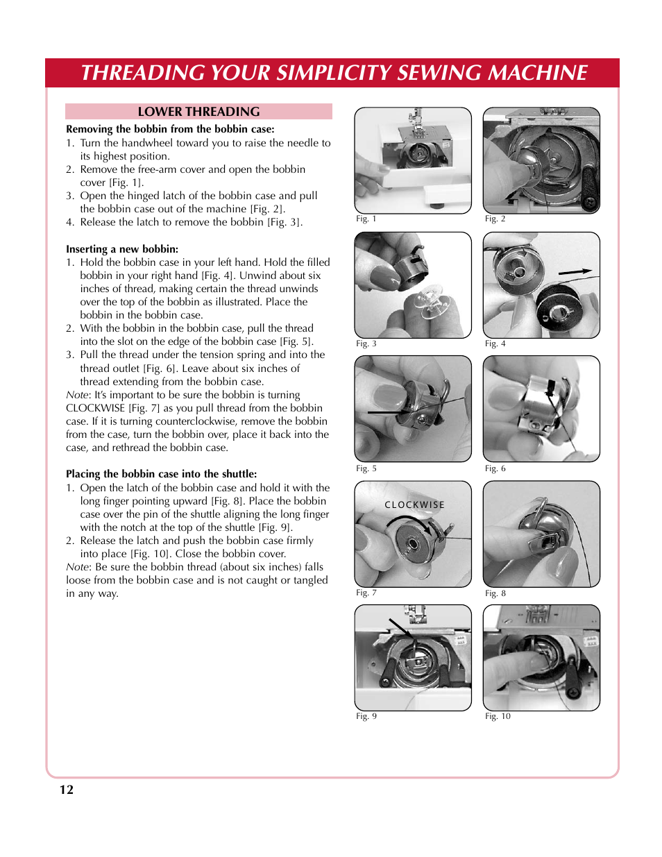 Threading your simplicity sewing machine | Simplicity SA2200 User Manual | Page 13 / 35