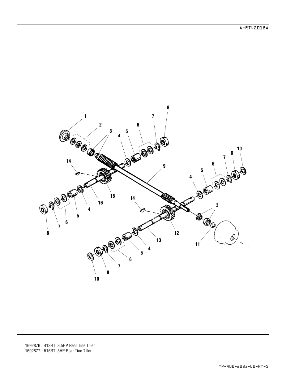 Transmission assembly | Simplicity 516RT User Manual | Page 14 / 22