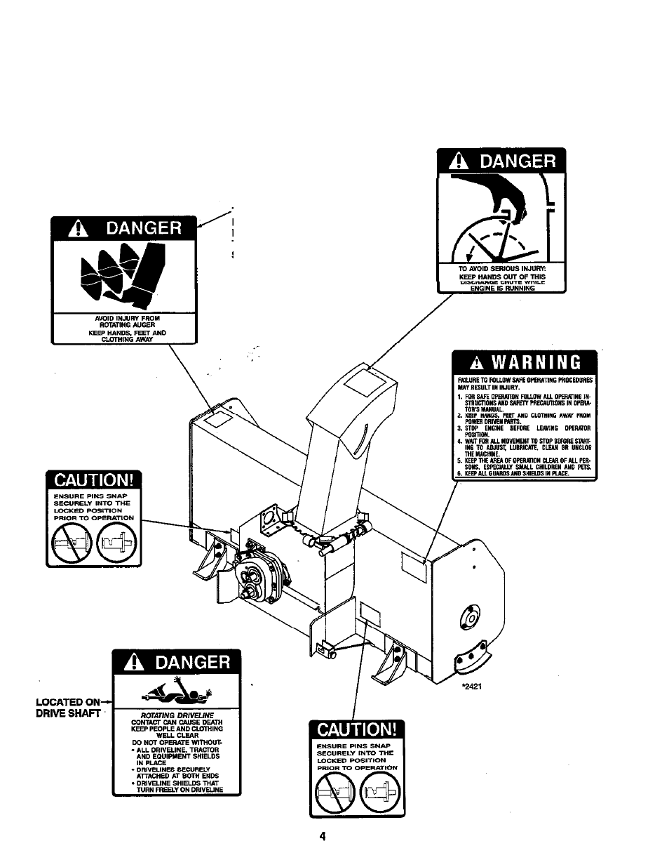 Safety decals | Simplicity 1692243 User Manual | Page 8 / 20