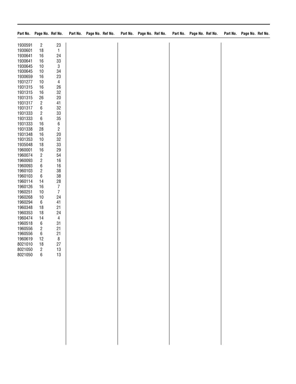 Part number index | Simplicity 1692680 User Manual | Page 34 / 36