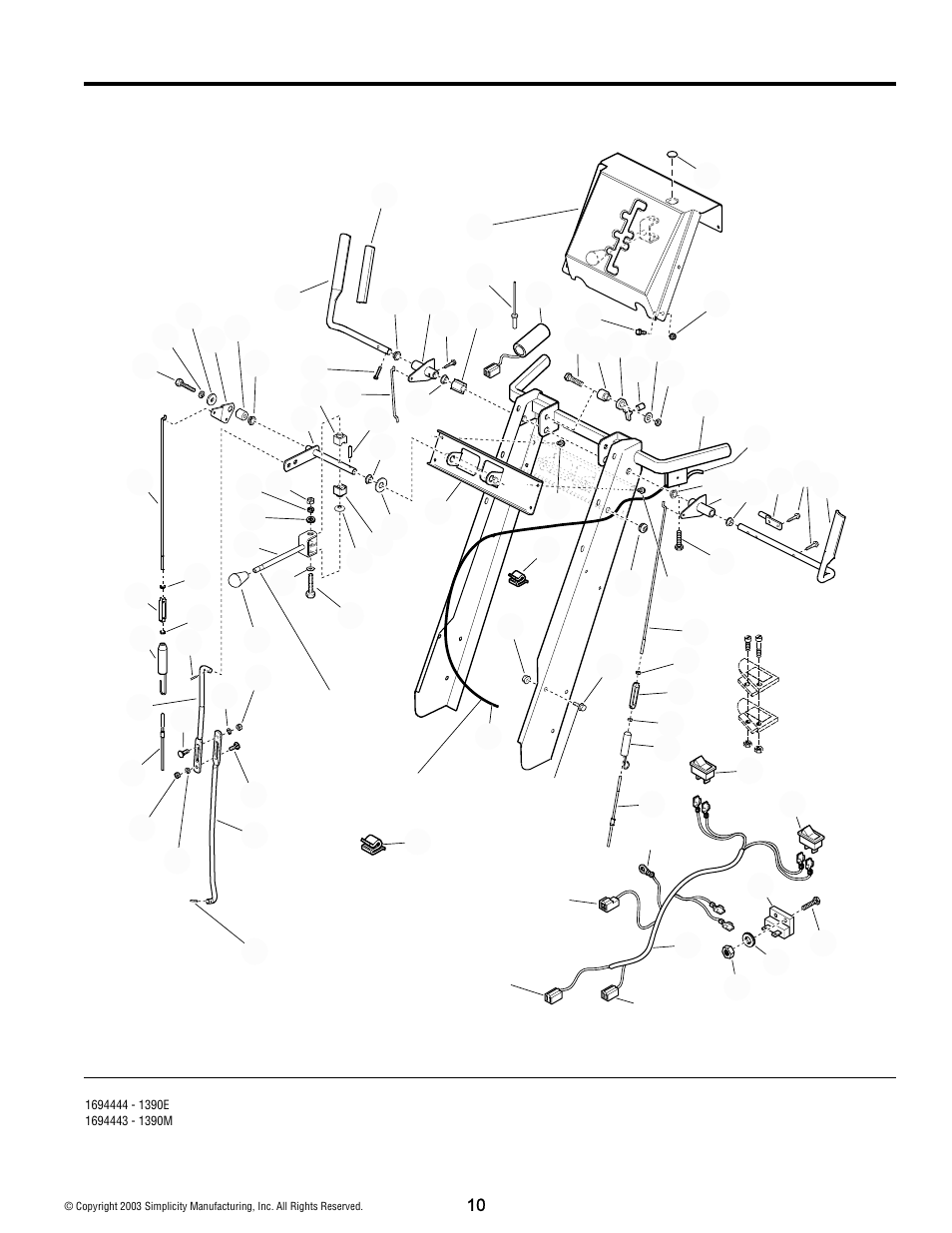 Handles and controls group | Simplicity 1390M User Manual | Page 10 / 44