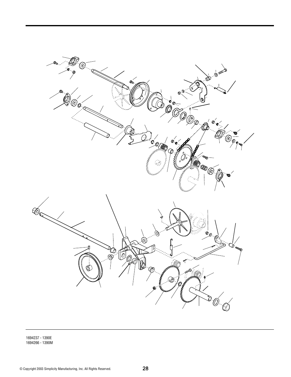 Traction drive group | Simplicity 1390M User Manual | Page 28 / 44