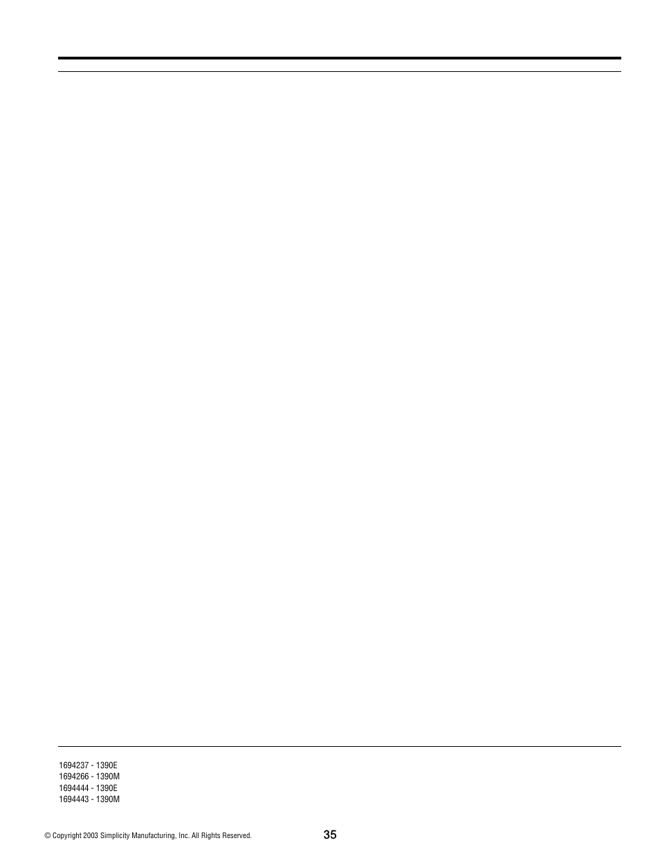 Wheels & tires group | Simplicity 1390M User Manual | Page 35 / 44