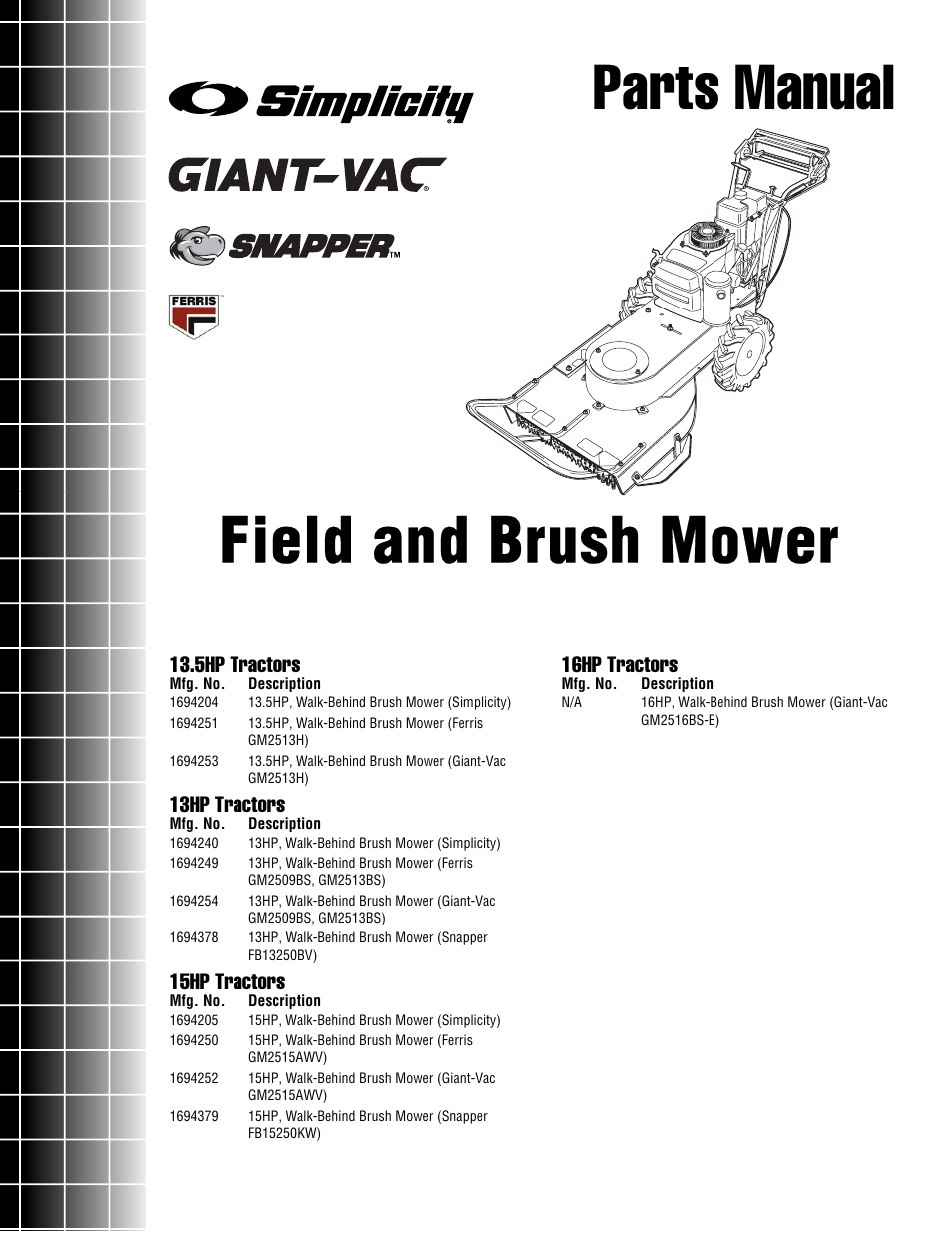 Simplicity 15HP User Manual | 28 pages