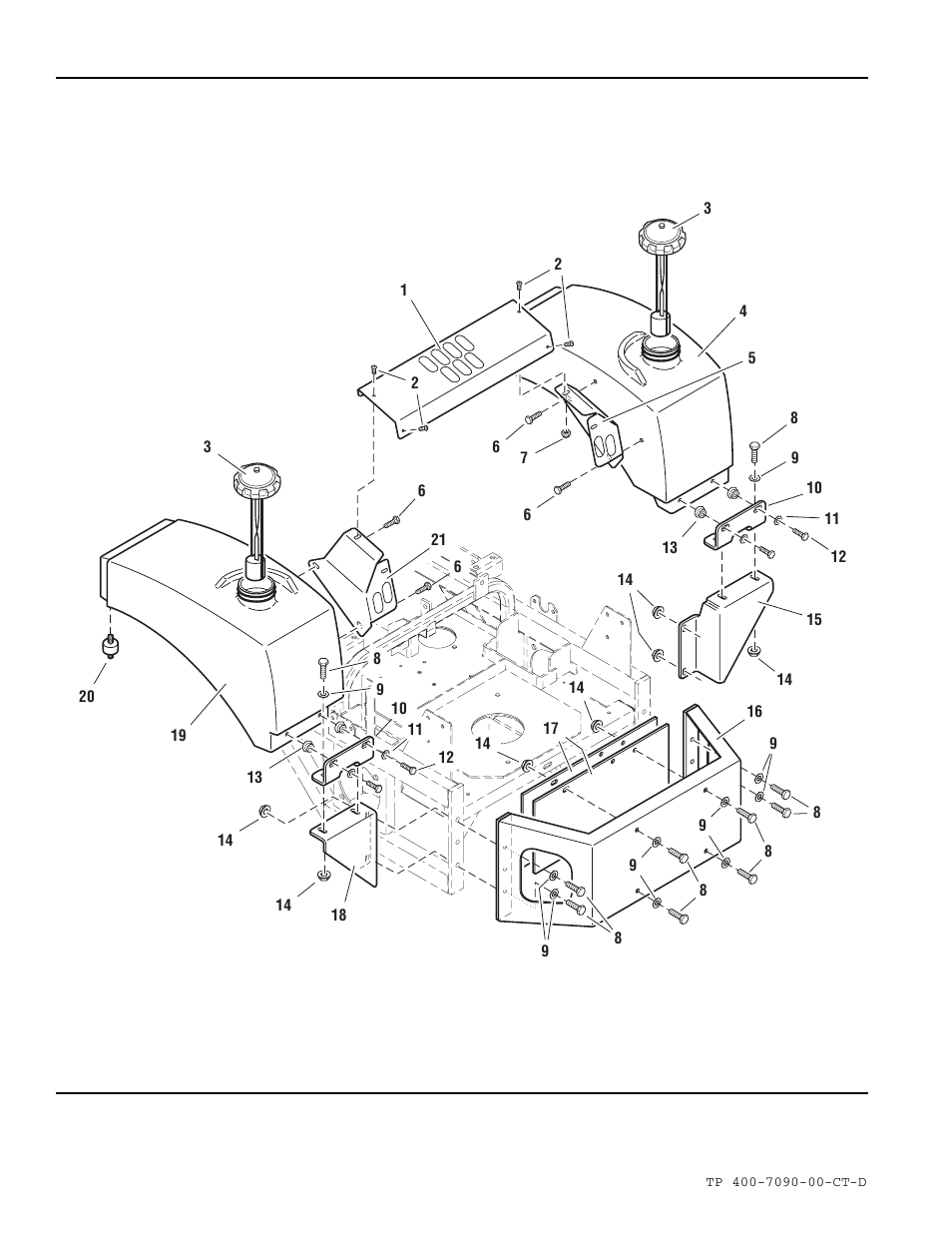 Fuel tank, mount & bumper group | Simplicity ZT2348T User Manual | Page 14 / 73