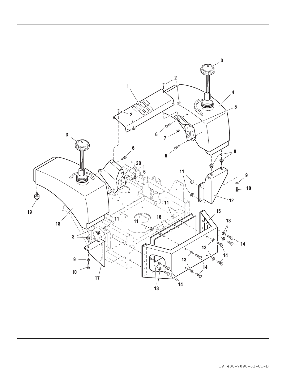 Fuel tank, mount & bumper group | Simplicity ZT2348T User Manual | Page 16 / 73