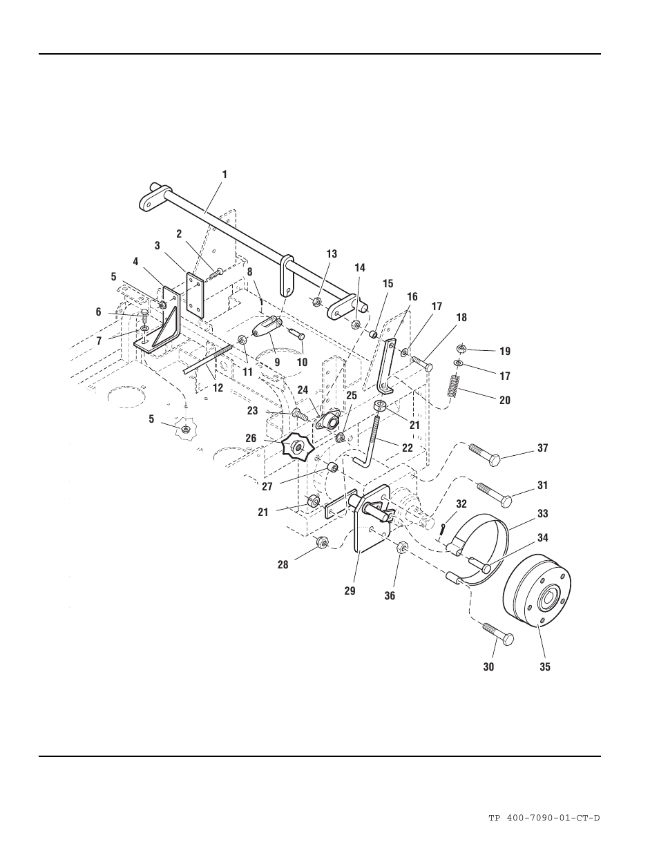 Parking brake group - lower | Simplicity ZT2348T User Manual | Page 46 / 73