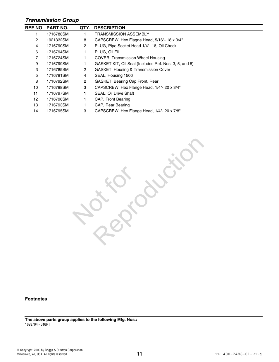 Not for reproduction | Simplicity 6HP 120492 User Manual | Page 11 / 24