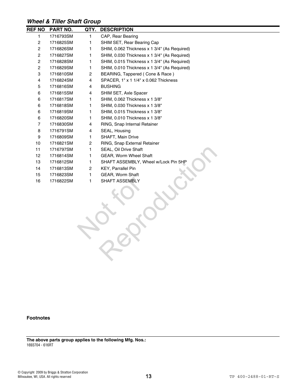 Not for reproduction | Simplicity 6HP 120492 User Manual | Page 13 / 24