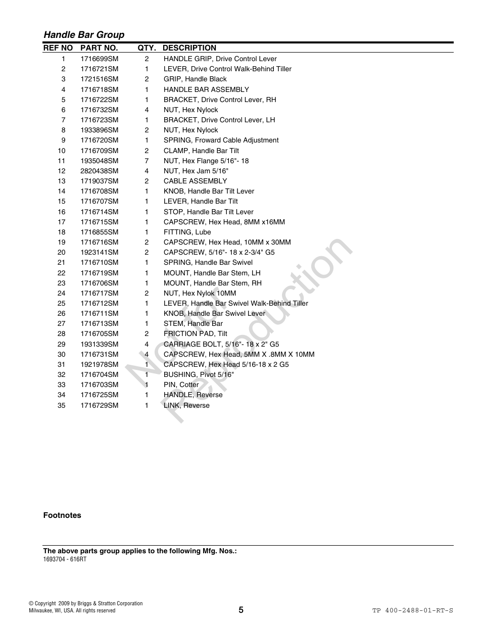 Not for reproduction | Simplicity 6HP 120492 User Manual | Page 5 / 24