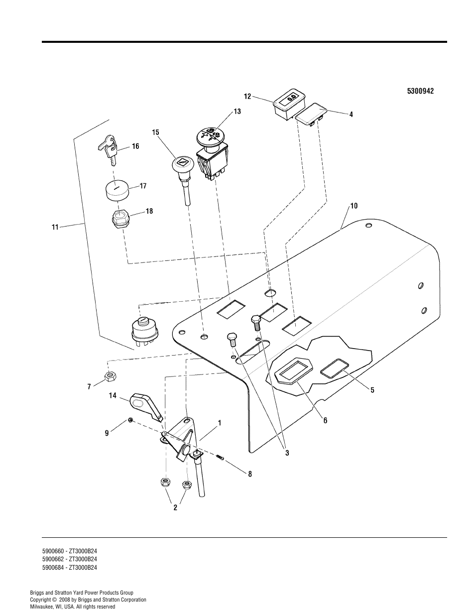 Instrument control panel group | Simplicity ZT3000 User Manual | Page 10 / 54