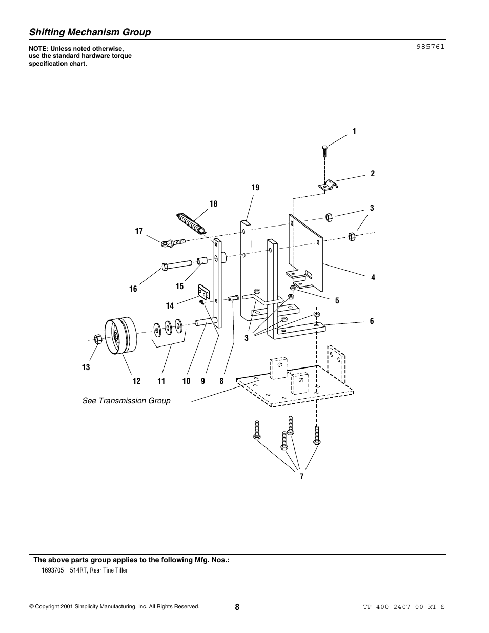 Simplicity 514RT User Manual | Page 10 / 20