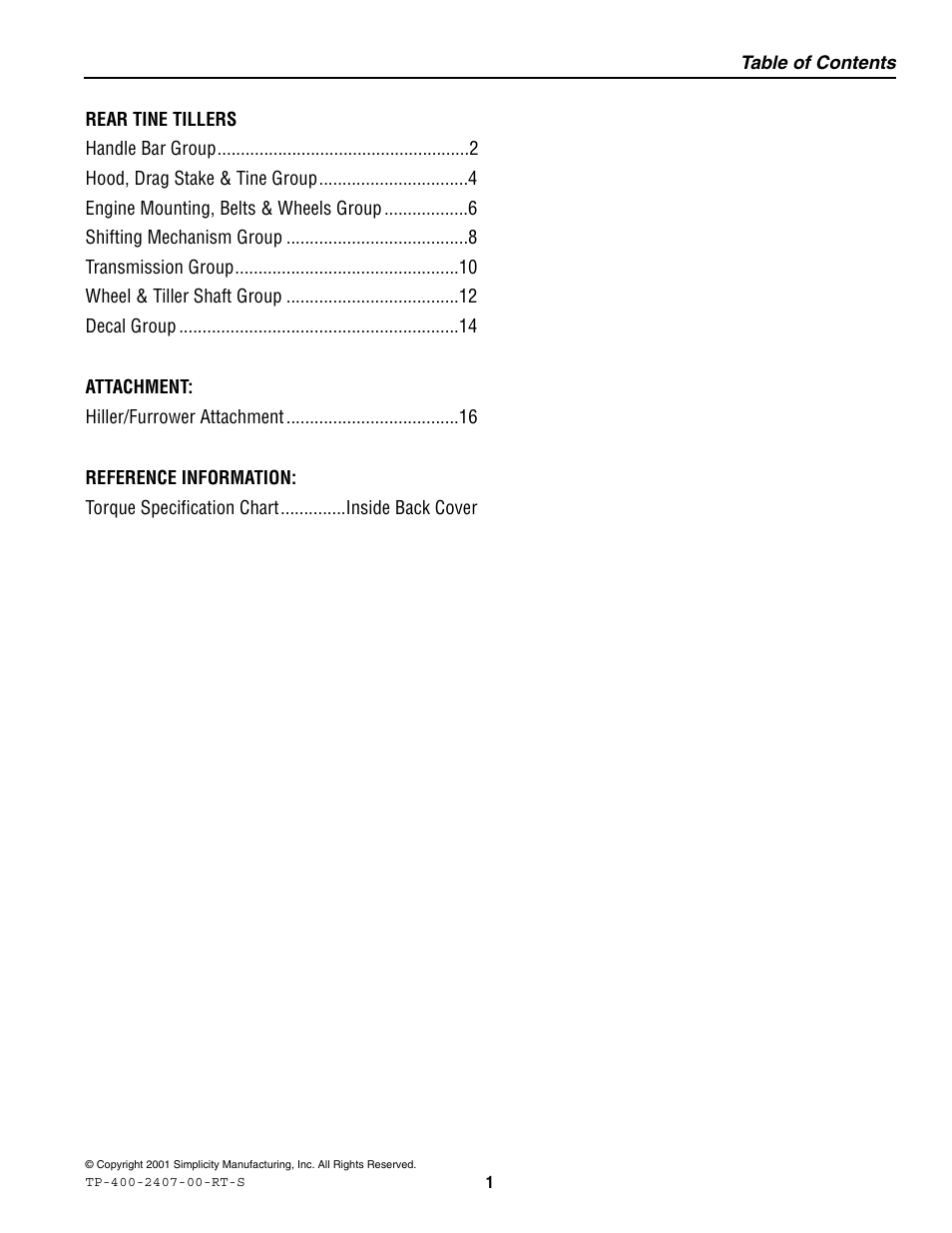 Simplicity 514RT User Manual | Page 3 / 20