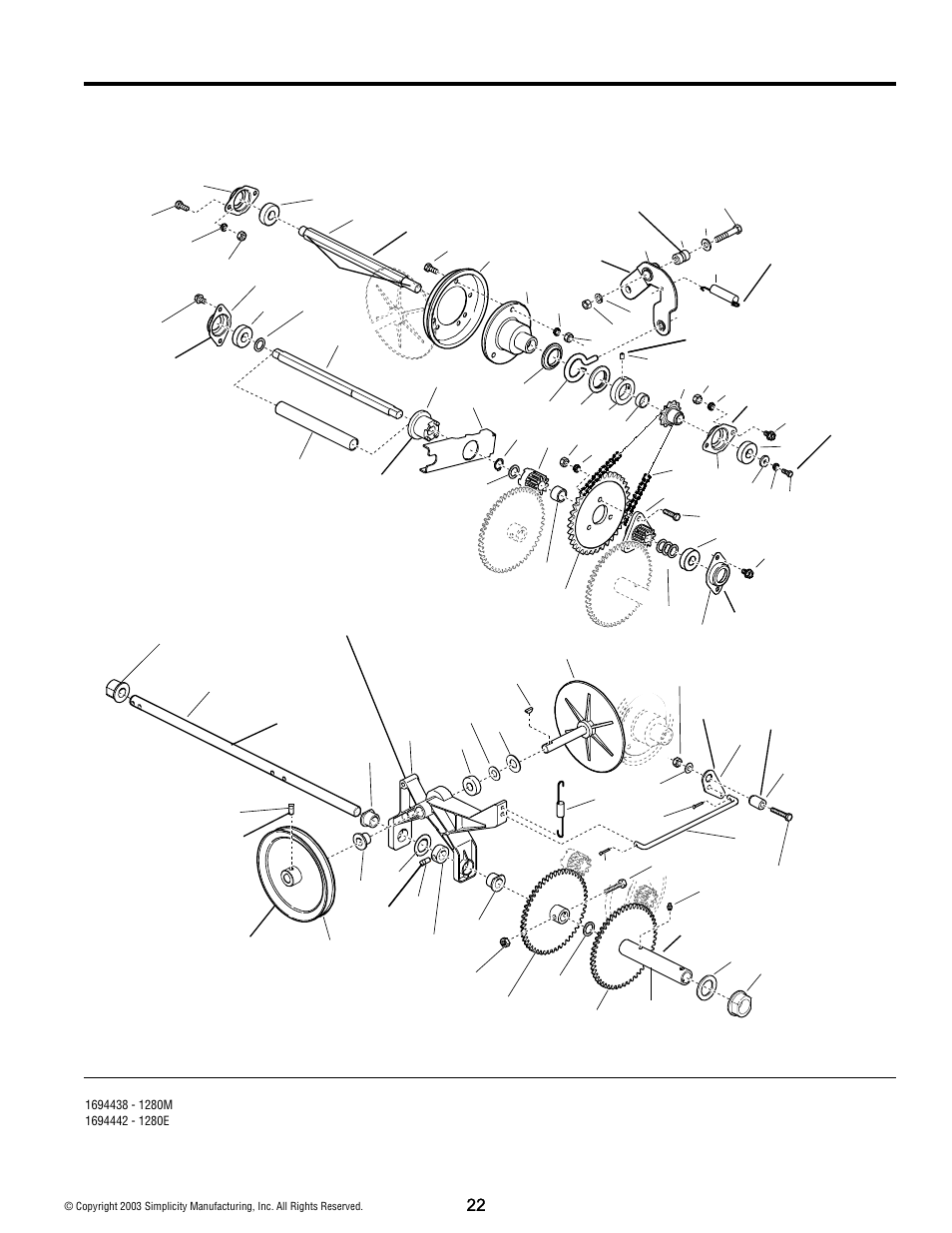Traction drive group | Simplicity 1280 User Manual | Page 22 / 34