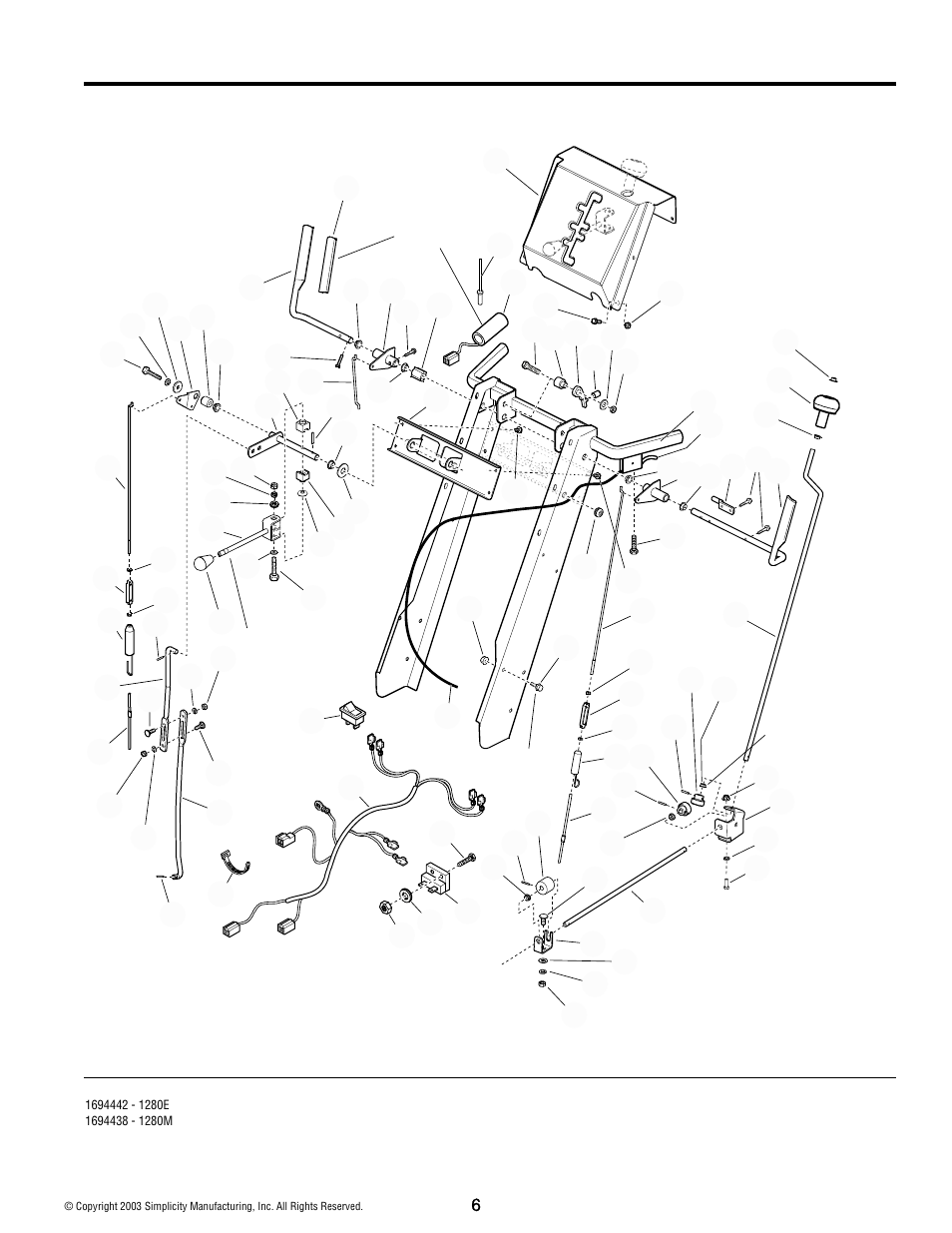 Handles and controls group | Simplicity 1280 User Manual | Page 6 / 34