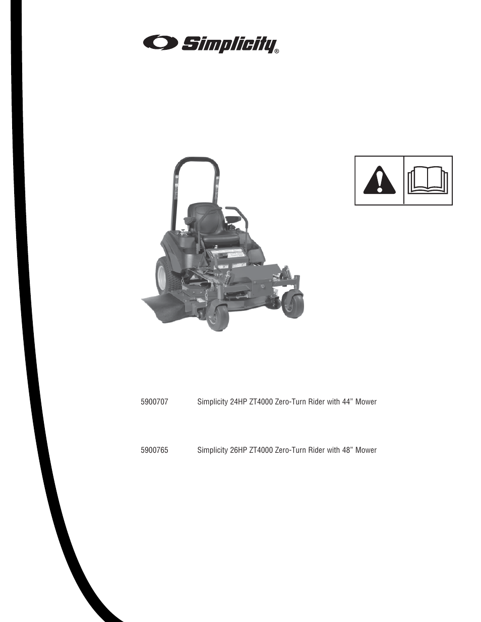 Simplicity ZT4000 Series User Manual | 44 pages