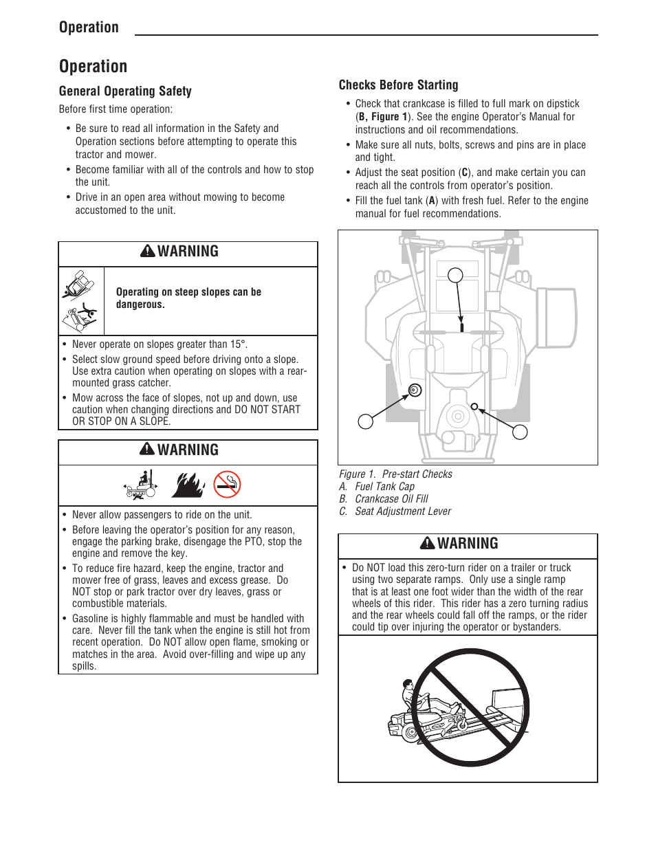 Warning, Operation | Simplicity ZT4000 Series User Manual | Page 18 / 44