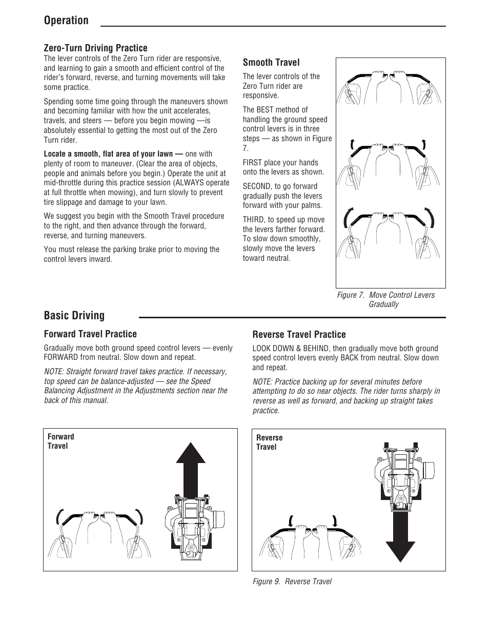 Operation, Basic driving | Simplicity ZT4000 Series User Manual | Page 22 / 44