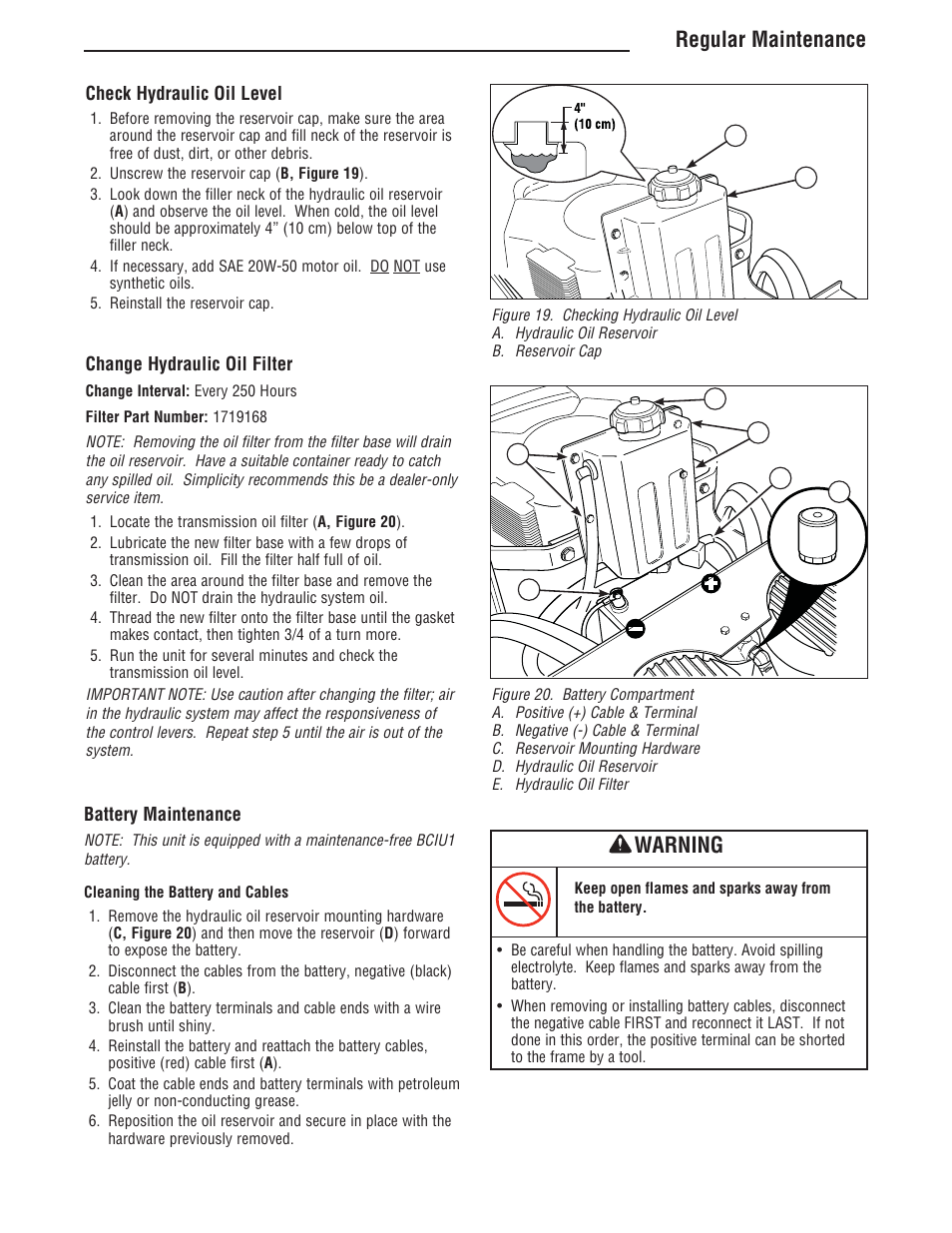 Regular maintenance, Warning | Simplicity ZT4000 Series User Manual | Page 29 / 44